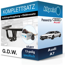 Für Audi A7 02.2018-jetzt G.D.W. Anhängerkupplung starr + 13polig E-Satz AHK