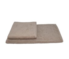 JOOP! Set UVP 54,90€ 1x Badematte + 1x Handtuch 1670 beige 375 Handtücher Set 2