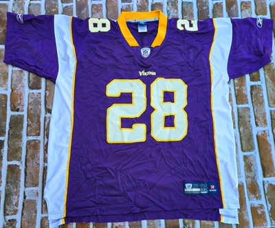#ad #ad Adrian Peterson 28 Vikings Jersey Mens 2XL Reebok NFL Purple Vintage Minnesota $49.99