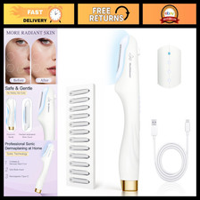 Sonic Dermaplaning Tool for Women - Face Shaver  Hair Removal  12 Blades