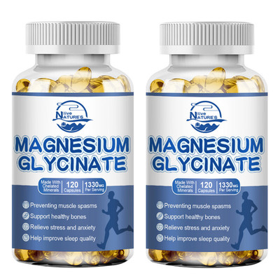 Magnesium Glycinate 1330mg 240 Capsule for Calm, Stress, Sleep, Leg Cramp, Heart
