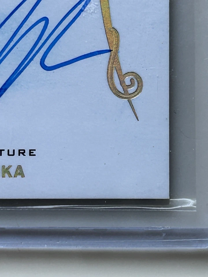 Patrick Mazeika 2017 Leaf Trinity #A-PM1 Gold Inscription Auto 1/1 - Image 4 of 4
