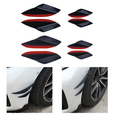 4x Universal Auto Spoiler Canards Set Weiche Gummi Anti Scratch Verdickt