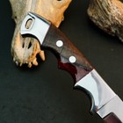 8.7" D2 Camping Knife Full Tang Resin Handle Fixed Outdoor Blade Leather Sheath — photo 10