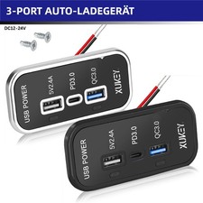KFZ Einbau 12V QC 3.0 PD USB Auto KFZ Steckdose Dual USB Ladegerät Buchse Dose KFZ Einbau 12V QC 3.0 PD USB Auto KFZ Steckdose Dual USB Ladegerät Buchse Dose