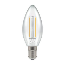 Image of CROMPTON LED Candle Filament Clear Dimmable 2.5W = 25W 2700K SBC B15d 15333