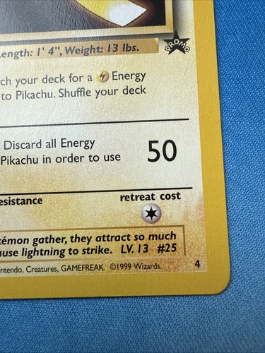 Pikachu #4 Black Star Promo Wizards WB Pokémon Movie Promo Vintage 1999! - Picture 7 of 14