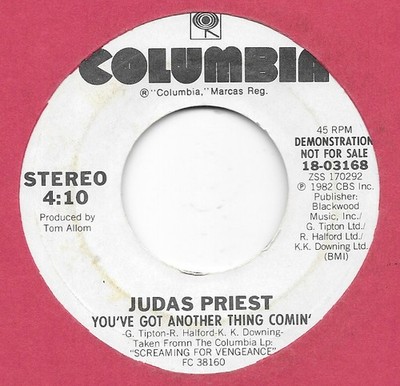 JUDAS PRIEST You''ve Got Another Thing Comin' heavy metal PROMO 45 HEAR