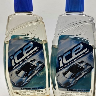 2 Bottles USED Turtle Wax ICE Synthetic Liquid Polish 16oz