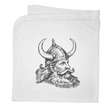 'Viking Portrait Side View' Cotton Baby Blanket / Shawl BY00041982 