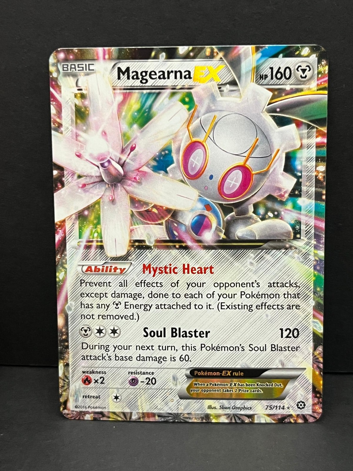 Magearna EX 75/114 Holo EX Rare Steam Siege Pokemon Holo Near Mint