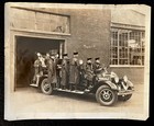 1920s Firefighters Ford Fire Truck Fire Station Occupational Vintage Photo — photo 1
