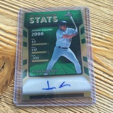 2025 LEAF In The Game Used AUTO Jason Giambi Video Game Stats Auto #2/4 Oakland