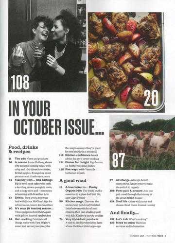 Waitrose & Partners Nourriture Revue : Automne Cuisson & Recettes, Oct 2025 - Photo 2 sur 5