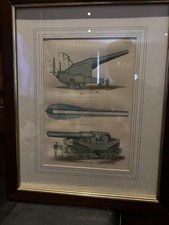 Rare Victorian Artillery Plate 3 - Print Armstrong & Woolwich Guns - Military