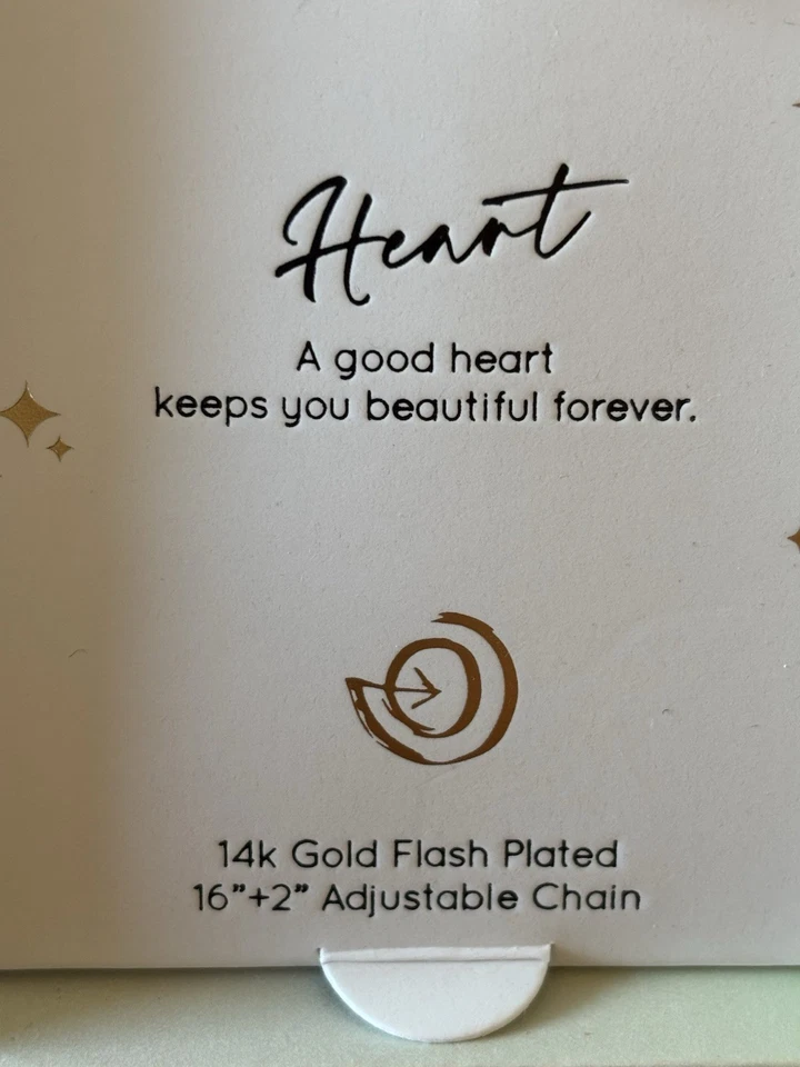 Unworn Kohls Love Is Life Heart Stone Gold-plated Necklace - Image 3 of 4