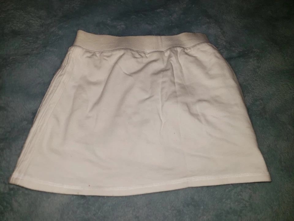 Falda de tenis Circo Off-White crema falda corta niñas M 7/8 Pickleball pantalones cortos a rayas Foto 4 de 4