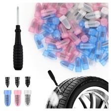 100PCS Tire Repair Screws Kit With Screwdriver 3 Sizes Rubber Plugs Flat Tires