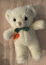 Vintage Gund 1983 Karitas Tender Teddy Bear Small White 9" Plush Stuffed Animal