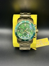 NEW Invicta Pro Diver Scuba 0075 48mm Chrono Gold / Green Watch