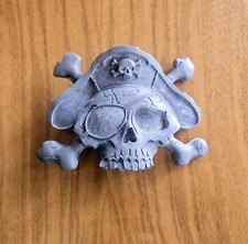 Vintage 5" Skull Crossbones Belt Buckle