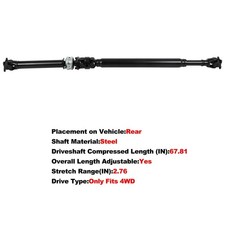 Rear Drive Shaft For Toyota Tundra 2000-2004 4.7l Standardextended Cab Pickup