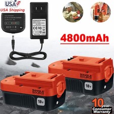 2Pack 18V for Black  Decker HPB18 18 Volt 4.8 Ah Battery HPB18-OPE 244760-00