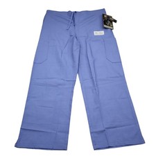 Dickies Pants Mens L Blue Cargo Medical Uniform Scrub Pull On Bottoms