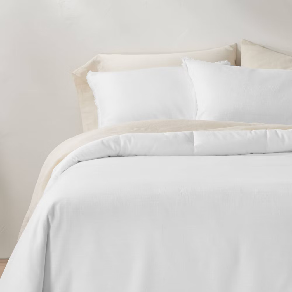 KingCA King Heavyweight Linen Comforter - Sham Set White Casaluna 11290₽
