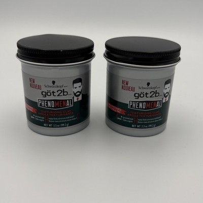 GOT 2B Phenomenal Texturizing Clay 3.5 Ounce Matte Finish Level 5 Hold Lot Of 2