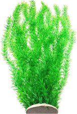 Grass Cluster Aquarium D cor Plastic Plants Extra Large 23 Inches Tall, Green