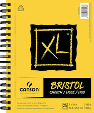 XL Series Bristol Paper, Smooth, Wirebound Pad, 7x10 inches, 25 Sheets 100lb/26