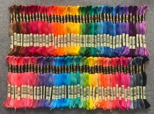 Lot of 85 new   bright bold colors   DMC cott...