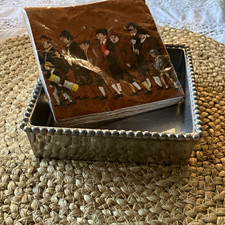 Mariposa Small Square Silver Metal Tray Matte...