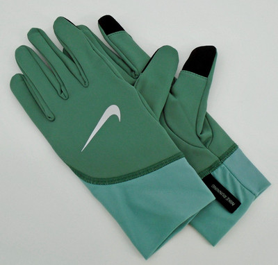 Nike Pacer Gloves Adult Men's Large Midweight Running Clay Green/Cannon
