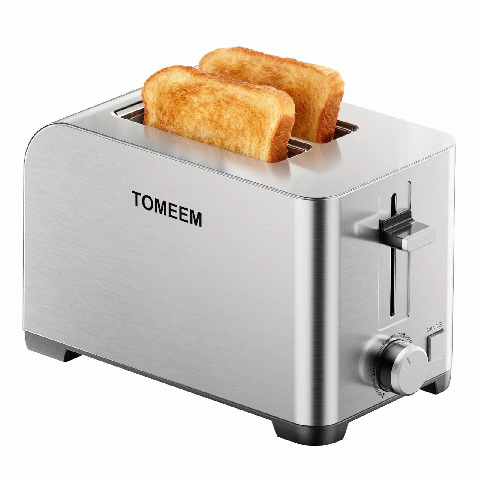 2-Slice Toaster with 6 Shade Settings, Removable Crumb Tray, Stainless Steel