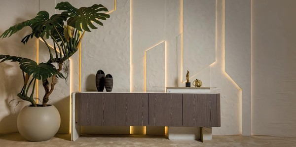 Sideboard Wohnzimmer Luxus MöBel Modern Einfarbig Design Einrichtung Holz Neu-image
