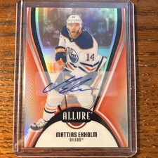 Upper Deck Allure 2025-26 Mattias Ekholm #46 Oilers Red Rainbow Auto