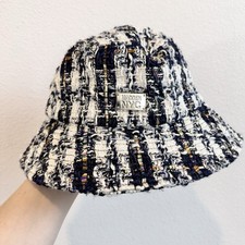Madden NYC Tweed Bucket Hat Preppy Coastal Grandmillennial Streetwear Y2K OS