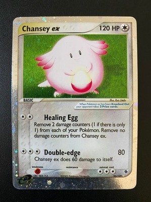POKEMON CHANSEY EX HOLO RARE 96/109 EX RUBIN & SAPPHIRE ENGLISH EX/NM