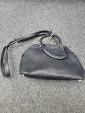 Michael Kors Satchel Bag Womens Black Saffian...