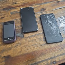 Lot Of 3 LG Cell Phones Parts Or Components Only. Not Working