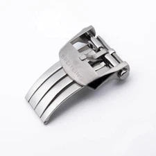 20mm Folding Buckle Clasp For Breitling Watchbands Silver Black Rose Gold