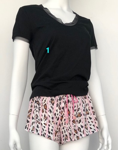 Victoria's Secret Sleep shorts set sleepwear pajama short S M Medium Black NWT - Picture 2 of 12