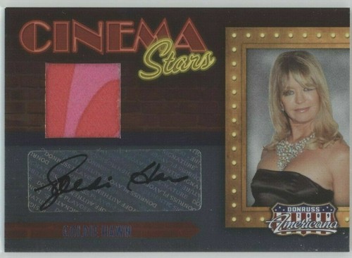Goldie Hawn 2009 Panini Donruss Americana Patch Autograph Relic 48/50 Auto Signe - Picture 1 of 2