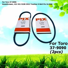 2 For Toro 37-9090 Snowthrower, 421 521 522R 3521 Traction V-Belt Pix 3L290K