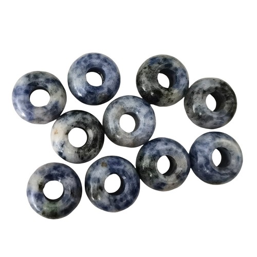 Cuentas de piedra de ábaco para hacer joyas hechas a mano espaciador de piedras preciosas anheladas agujero grande - Imagen 72 de 140