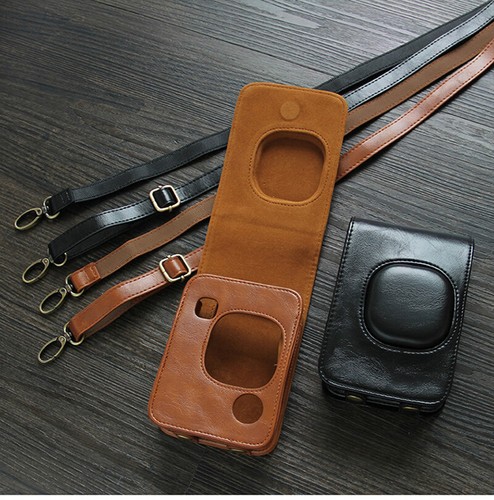 PU Leather Camera Case Bag Cover Belt For Fujifilm mini90 mini LiPlay mini11 12 - Picture 1 of 17