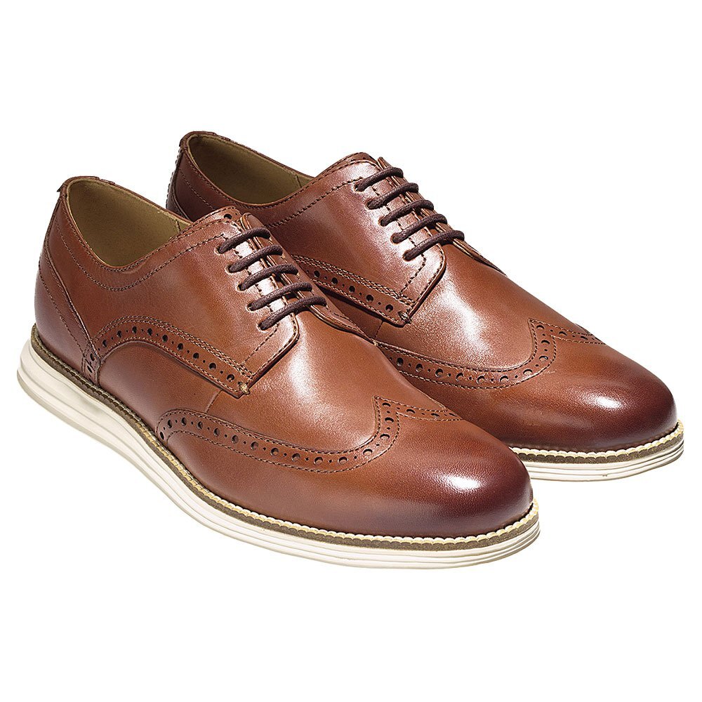 Cole Haan Grand OS Mens Tan Nubuck Leather Wingtip Oxford Shoes‎ Size 7.5 Cole Haan Men main image 4