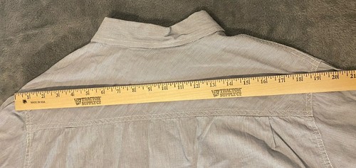 Retro Fit Mens Long Sleeve Button Up Sz L Gray Handmade Bangladesh Casual Office - Picture 7 of 10